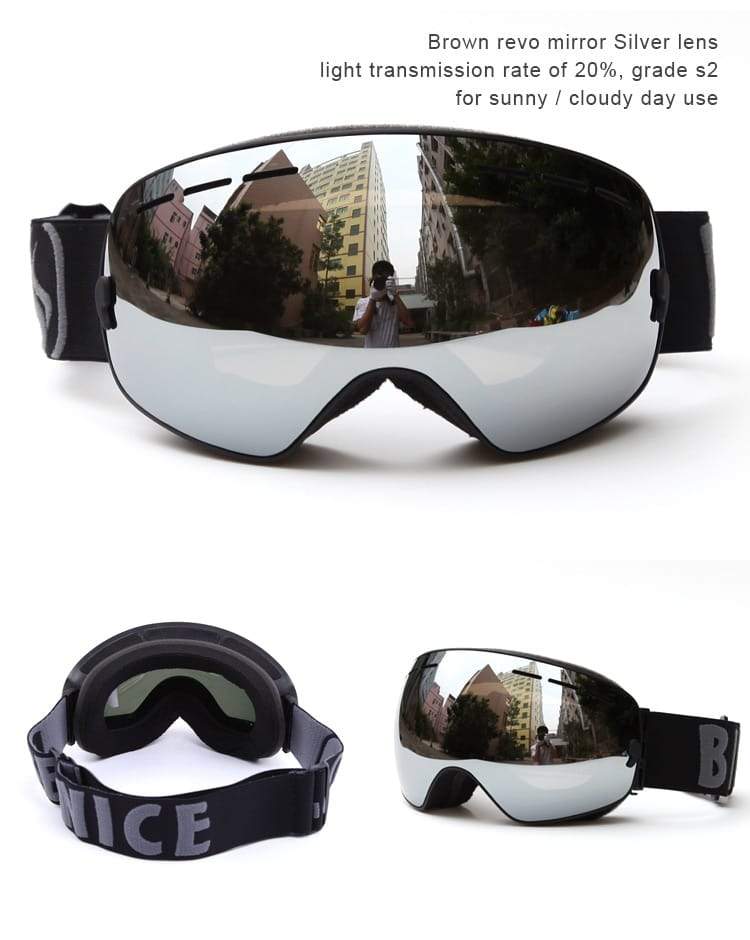 Lunettes de Ski Hiver Double Couches Protection UV Extérieure Anti-buée Unisexe