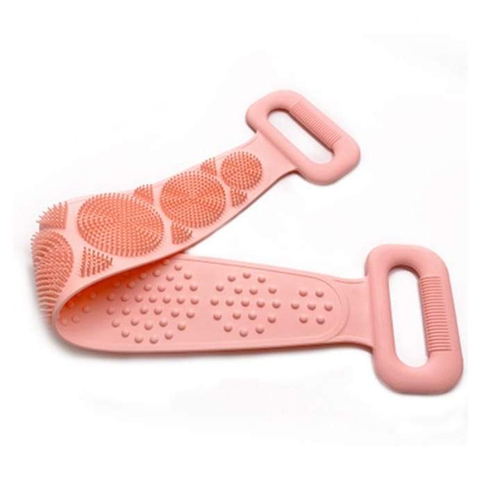 Hot Body Wash Silicone Scrubber Belt Tvöfalt hliðarsturtu exfoliating