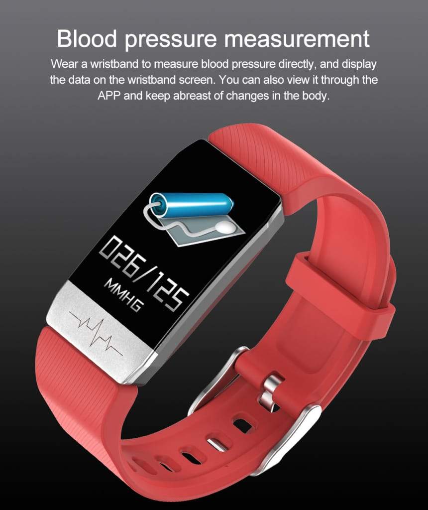 T1 Smart Watch -band med temperaturimmun EKG -puls