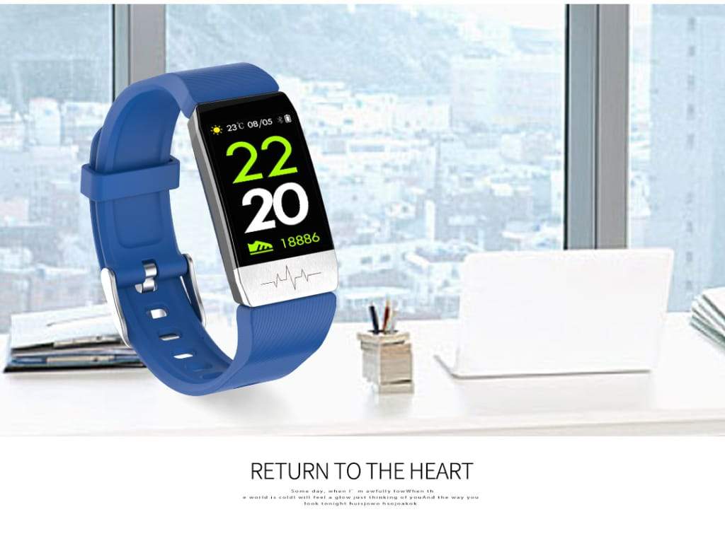 Лента за интелигентен часовник T1 с температурна имунна мярка ЕКГ сърдечна честота