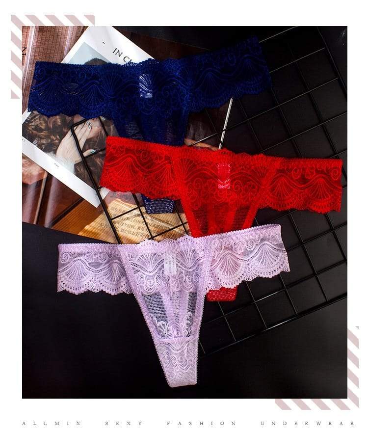 Femmes taille basse tongs sous-vêtements Sexy culotte Triangle confortable