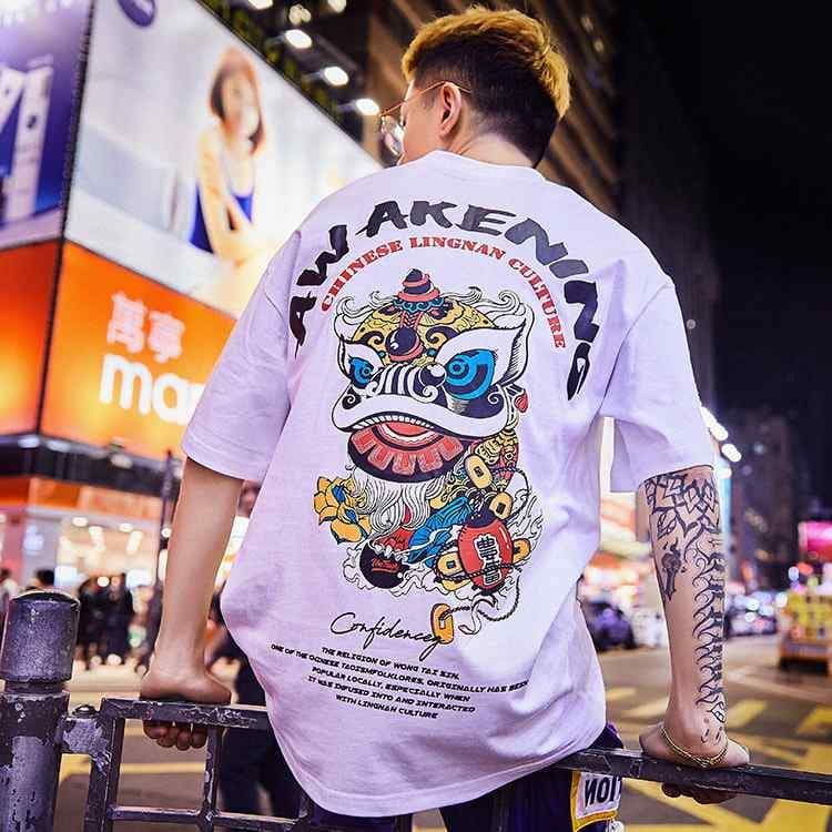 Special Japanese Tide brand short-sleeved men and women summer street 