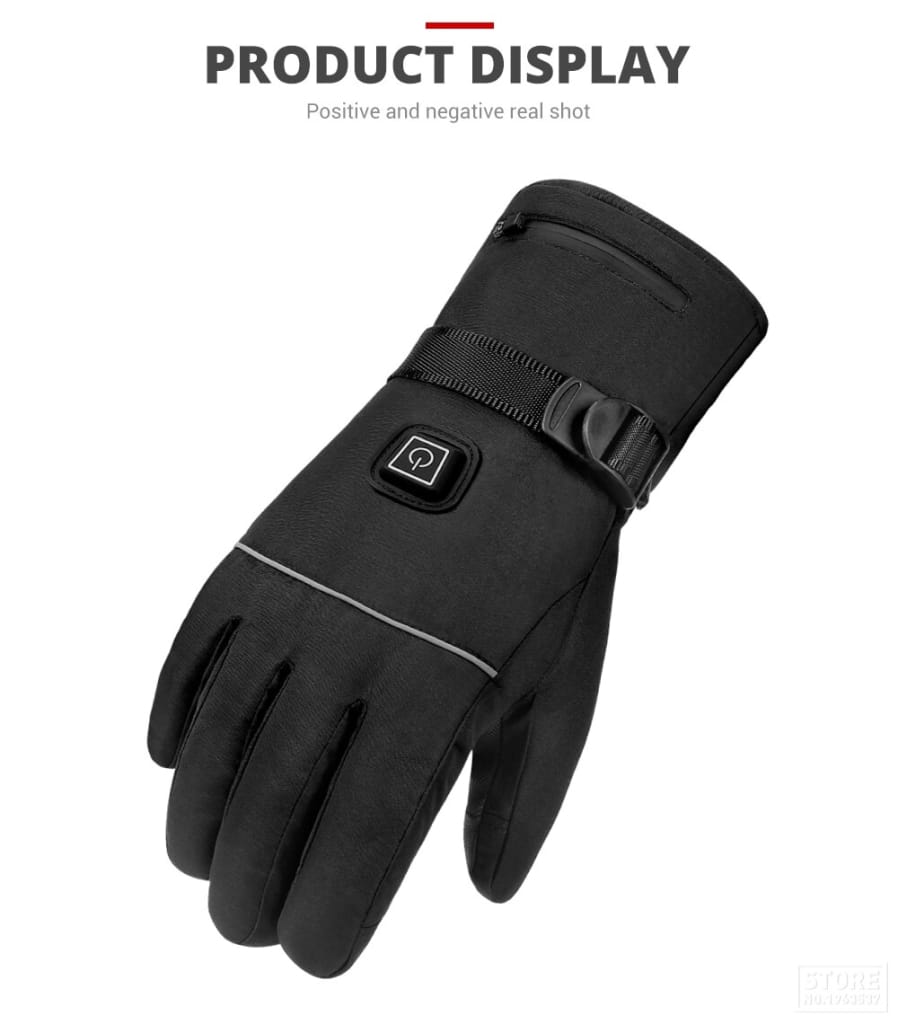 Motorcycle Gloves Waterproof Heated Guantes Moto Touch Screen Battery 