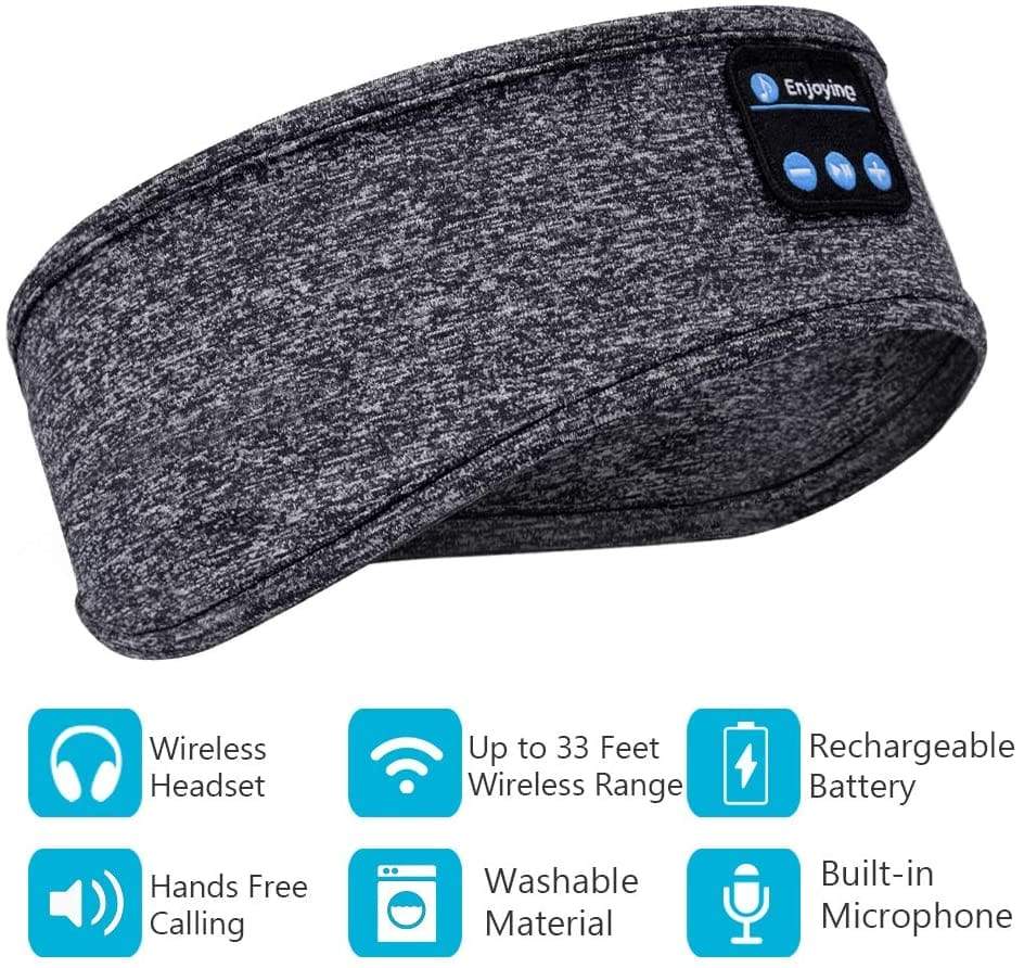 Sleep -hovedtelefoner Bluetooth -hovedbånd, opgradering Soft Sleeping Wireless