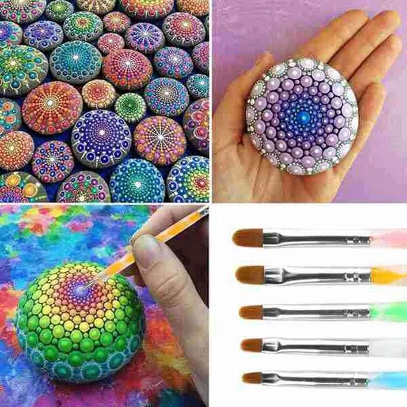 18PCS Mandala Dotting Tools Set Prägestift große Stangen für