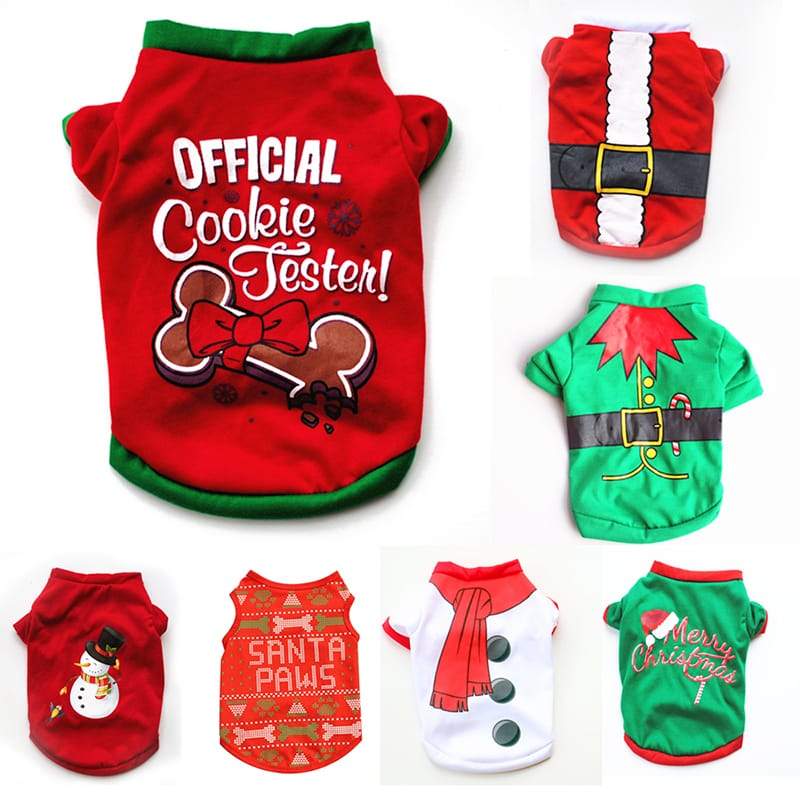 Christmas Dog Clothes Cotton Pet Clothing