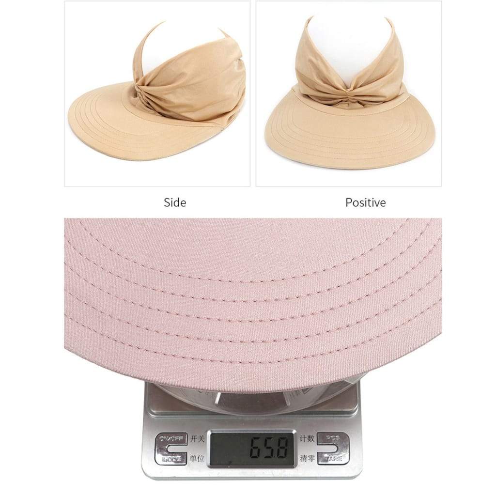 Summer Hat women’s Sun Visor Anti-ultraviolet Elastic Hollow Top