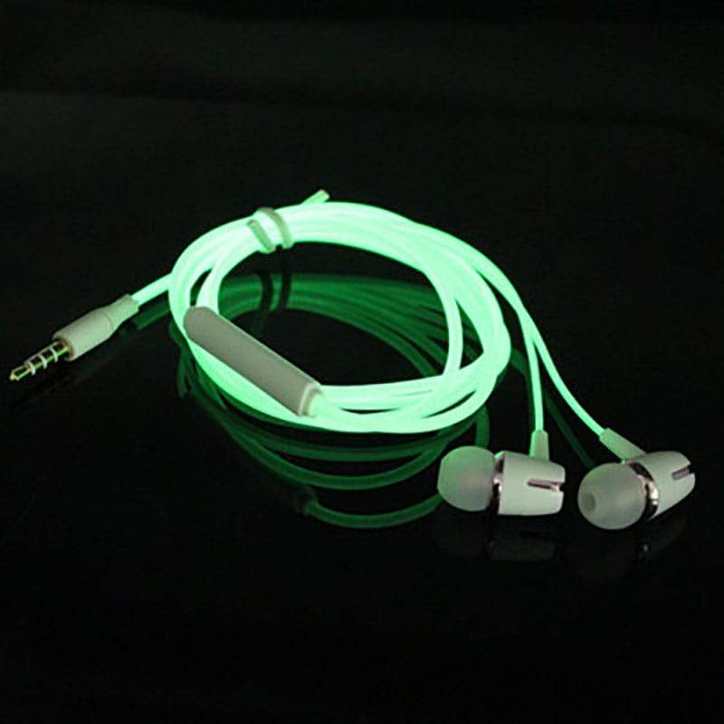 Luminous Headset 3.5mm Plug Wired Glowing Earphone with Mic Volume 