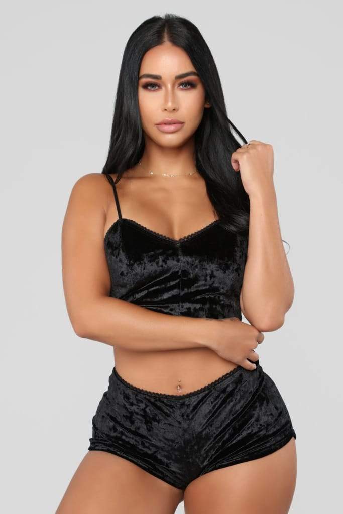 sexy velvet pajama set