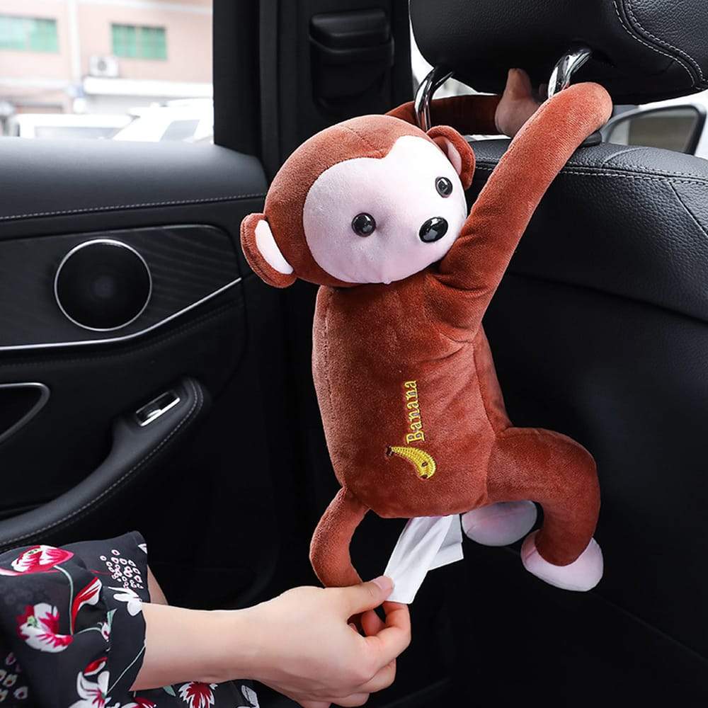 Creative Cartoon Monkey Home Office Car Hanging Paper Napkin Tissue 