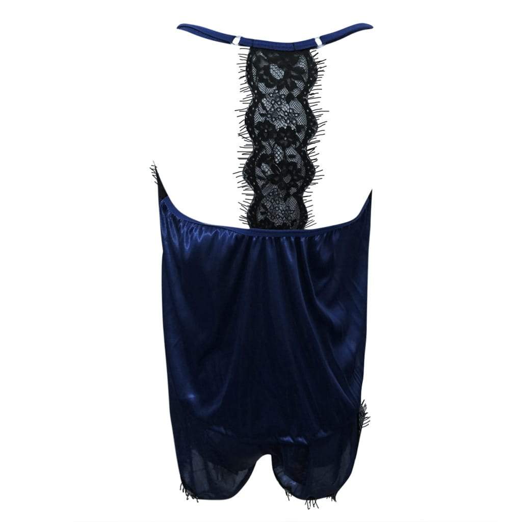 Αμάνικο λουράκι με δαντέλα Διακοσμητικό σατέν Cami Top Nightwear Femme Sexy Summer
