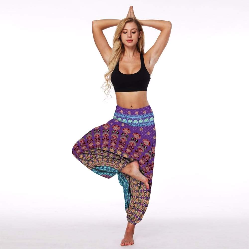 Lila aztekische Laternen-Leggings (1)