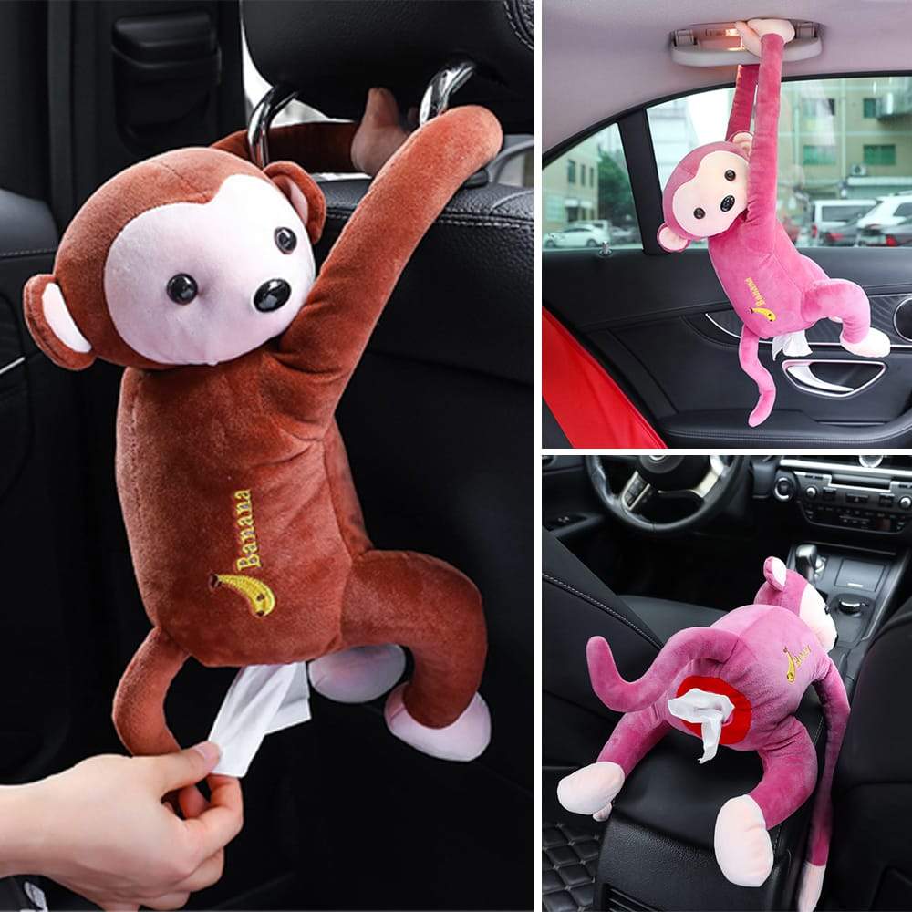 Creative Cartoon Monkey Home Office Car Hanging Paper Napkin Tissue 