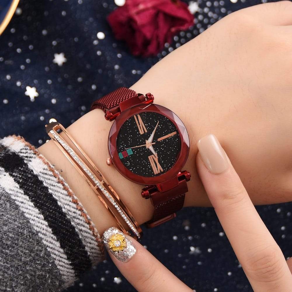 Luna Watch Magnet Milan Starry Mme Shaking Sound Explosion Modèles Spot