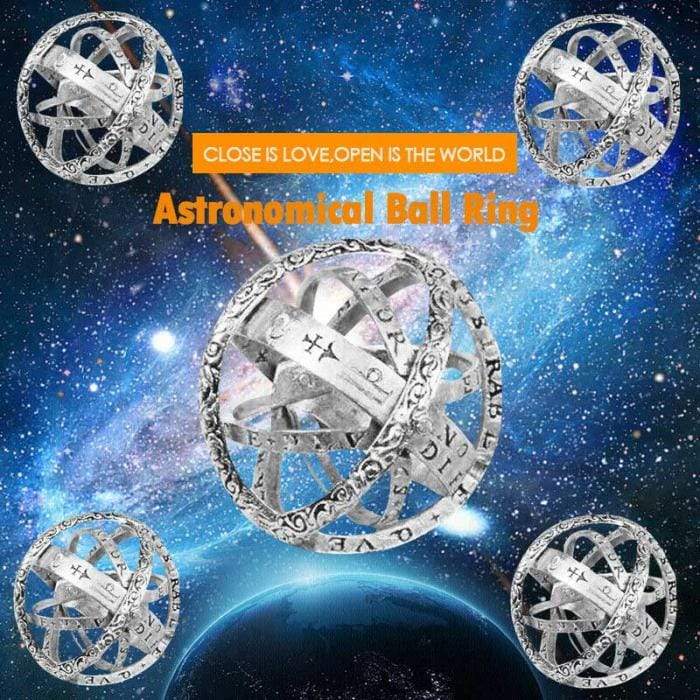 Astronomical Sphere Ball Cosmic Ring for Couples