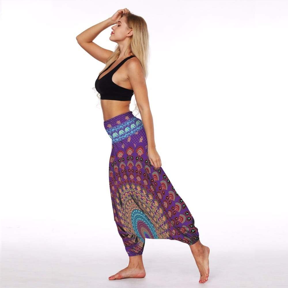 Legging violet cu lanternă aztec (3)