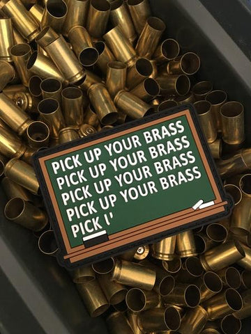 pick up your brass velco pvc morale patch