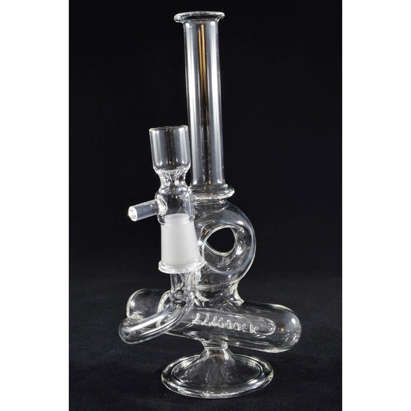 7 Inch Glass Recycler Water Pipe w/ Donut Showerhead Perc