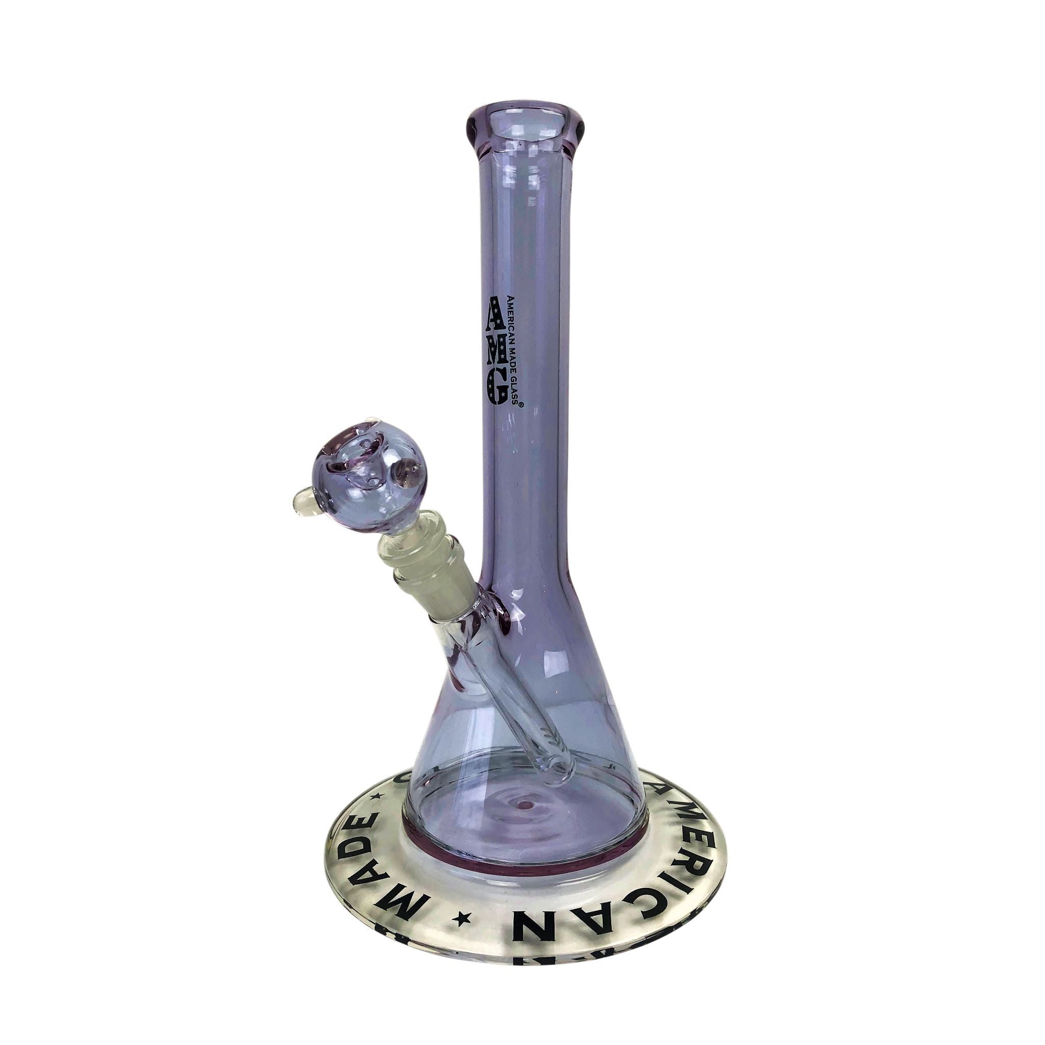 AMG Glass 10 inch Wide Base Purple Bong Water Pipe – Glass City Pipes