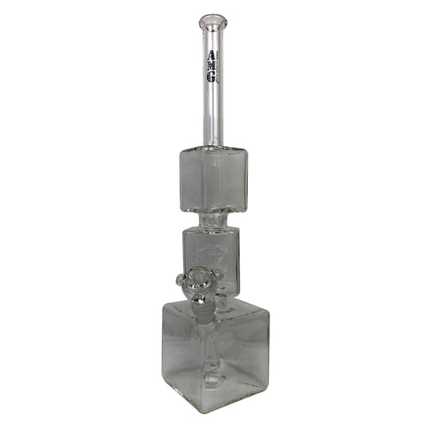 Triple Cube Glass Water Pipe