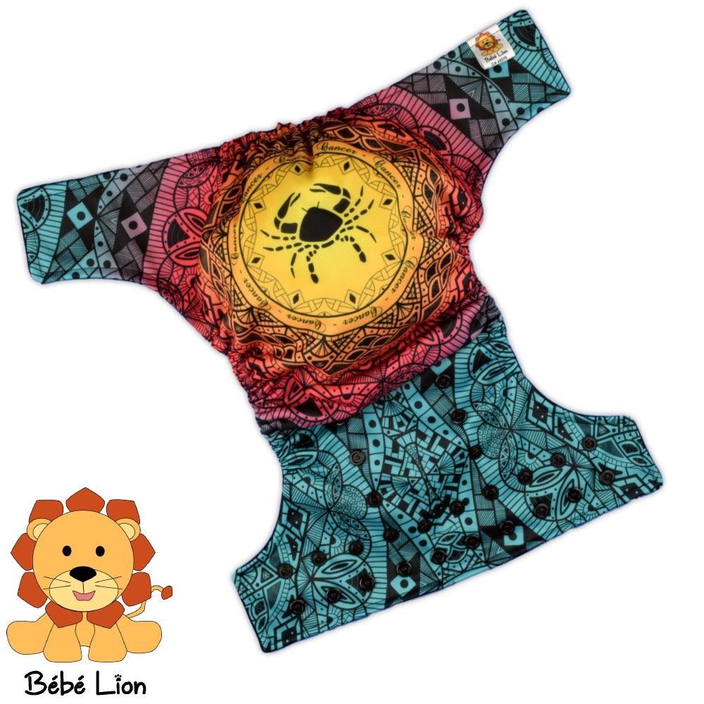 Bebe Lion Pocket Cloth Diaper One Size Zodiac Cancer Aux P Tits Cadeaux