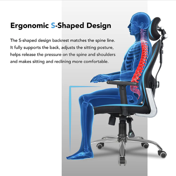 ergonomic s shaped design