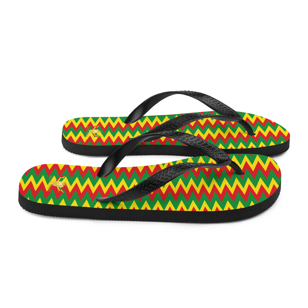 rasta flip flops