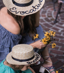 TwoBakedBuns Straw Hat Mother and Child with Manda Lee Smith