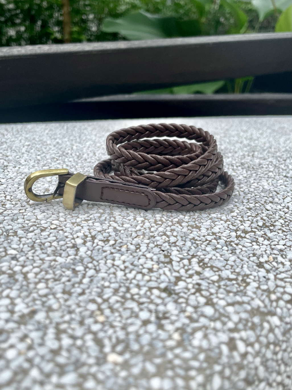 skinny braided belt