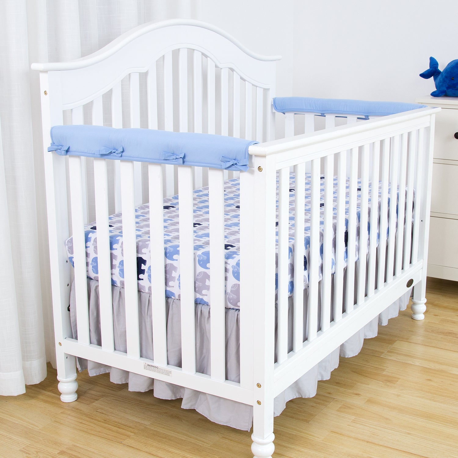 Silky Soft 2 Pack Padded Baby Crib Rail Cover Protector Safe