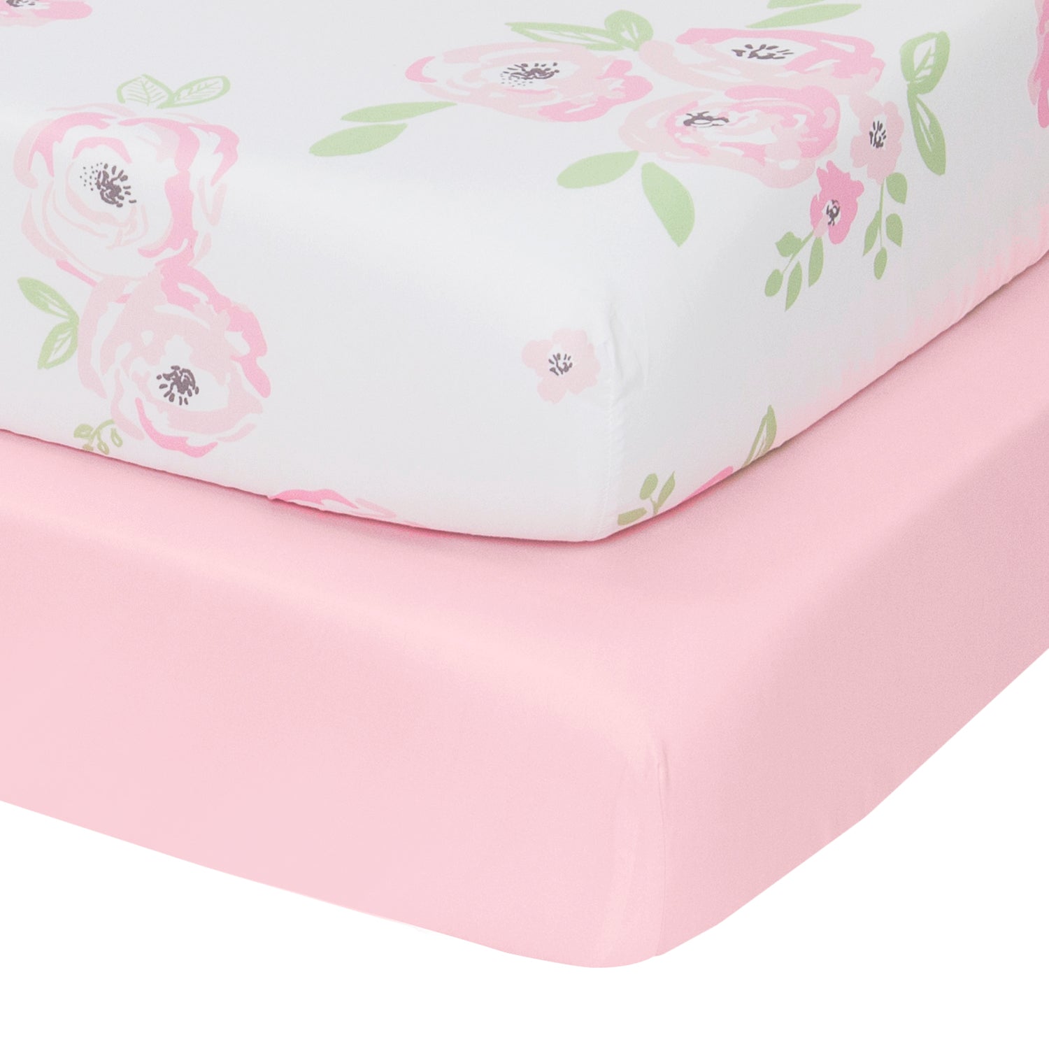 Microfiber Crib Sheets Floral Pink Tillyou