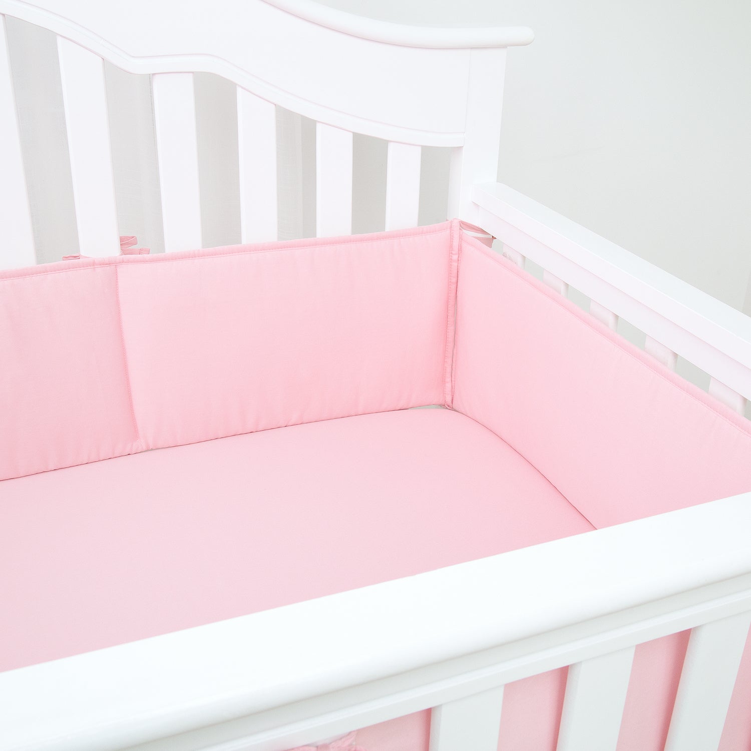 pink cot bumper set