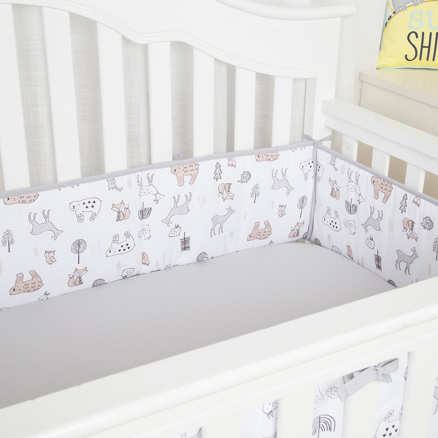 Forest Baby Breathable Crib Bumper Pads For Standard Cribs Machine