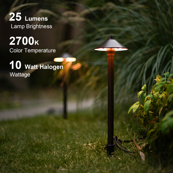 ENERGETIC LED Landscape Spot Lights with Connectors, 12V Low Voltage, 4W,  175LM, Outdoor Waterproof Garden Pathway Lights Wall Tree Flag Spotlights  with Spike Stand, 2 Pack 