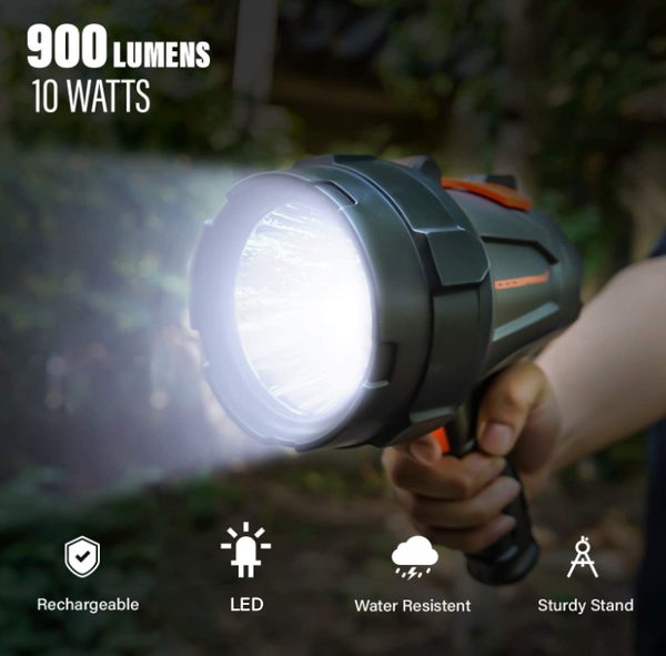 GOODSMANN Spotlight 2200 Lumen Rechargeable Handheld Spotlight