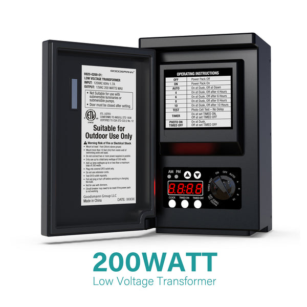TSP300 300 Watt Low Voltage Transformer with Digital Timer