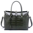 Green Elegant Design Leather Handbag For Women - Shopaholics