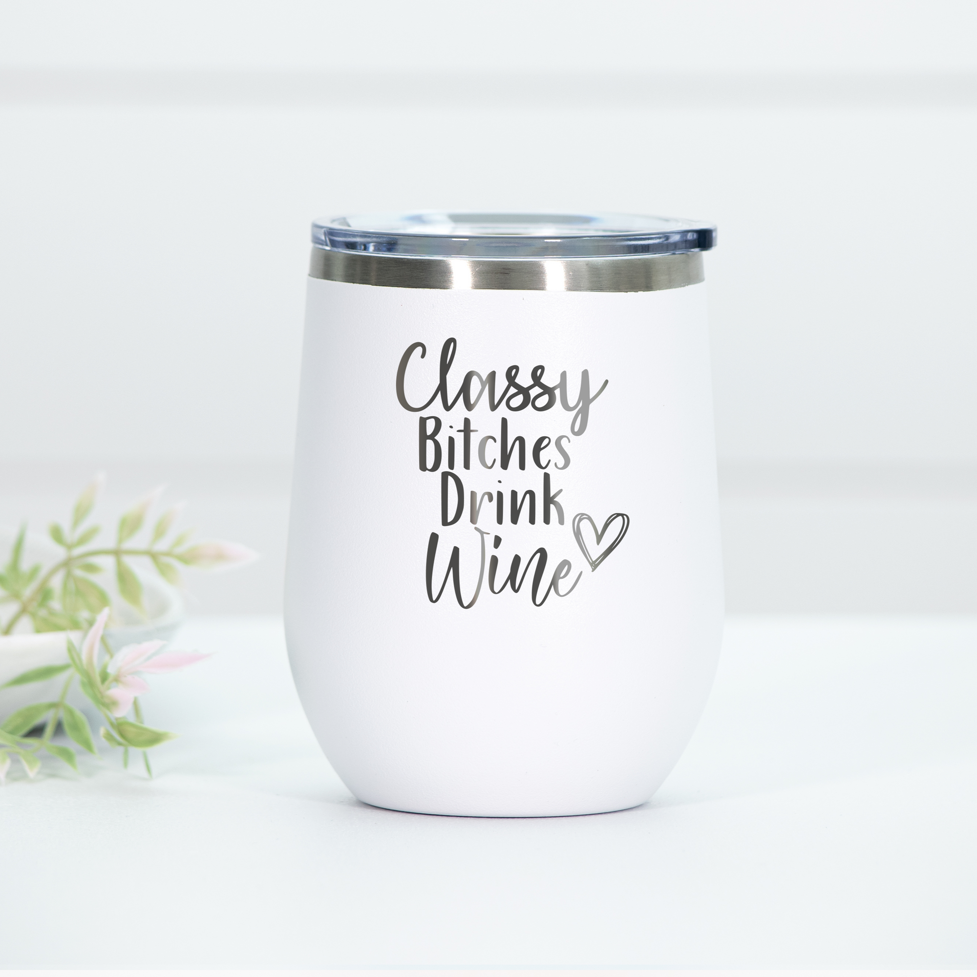 Insulated Wine Tumbler With Lid I'm Not Drunk I'm Speaking in Cursive Gift  for Mom / Best Friend / Wife / Christmas Gift 