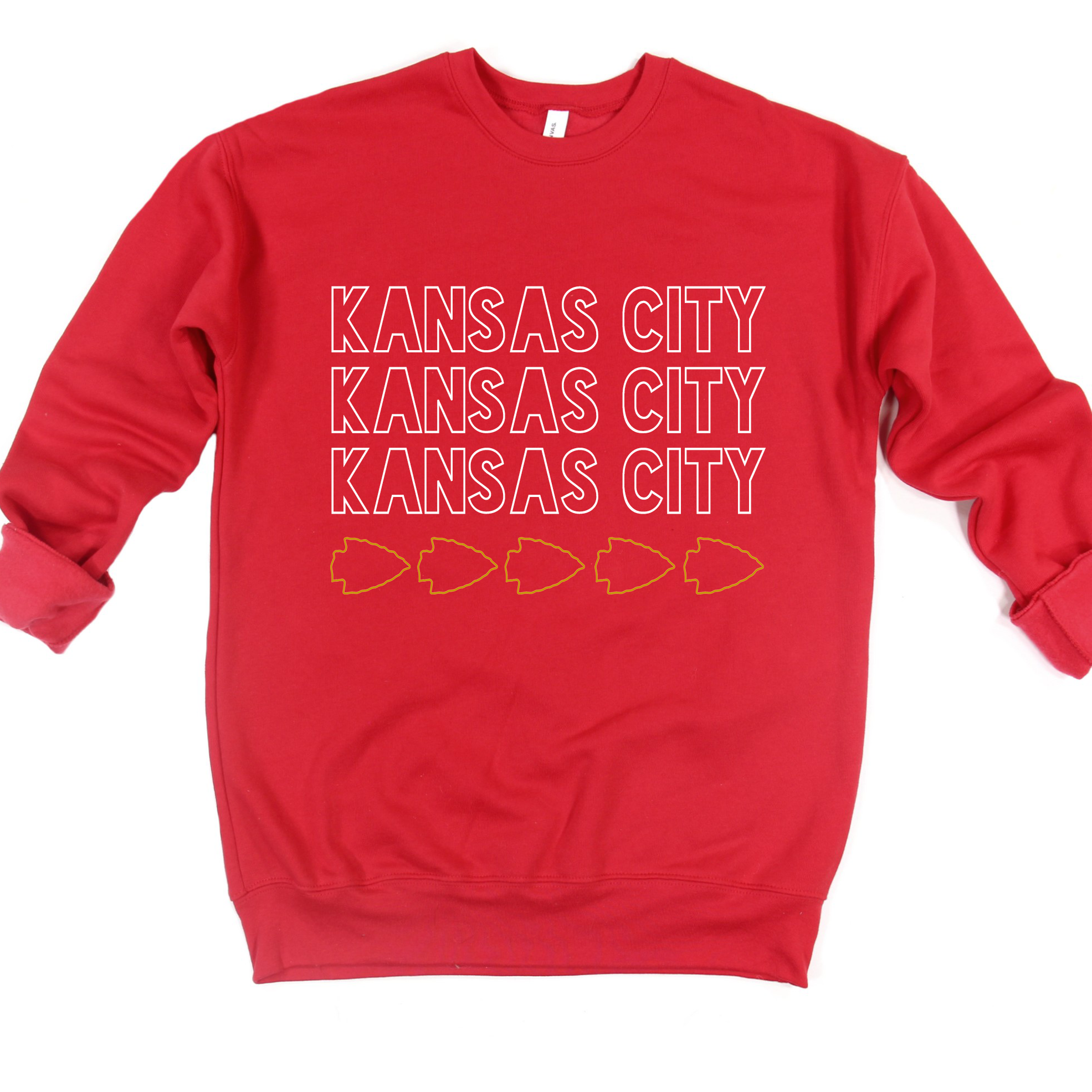 Kansas City Chiefs Arrowhead Floral Print Crew Neck 