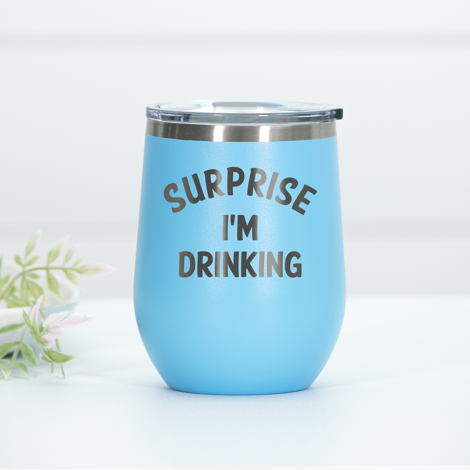 Insulated Wine Tumbler With Lid I'm Not Drunk I'm Speaking in Cursive Gift  for Mom / Best Friend / Wife / Christmas Gift 