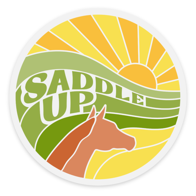 saddle up horse sticker