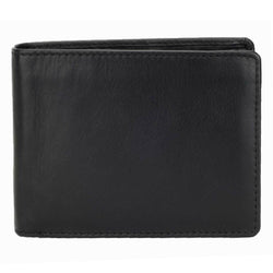 DiLoro Italy Mens Leather Wallet Bifold Flip ID Coin Section RFID Protection