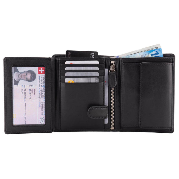 DiLoro Men's Large Bifold Leather Wallet 2.0 Vertical Black - DiLoro ...