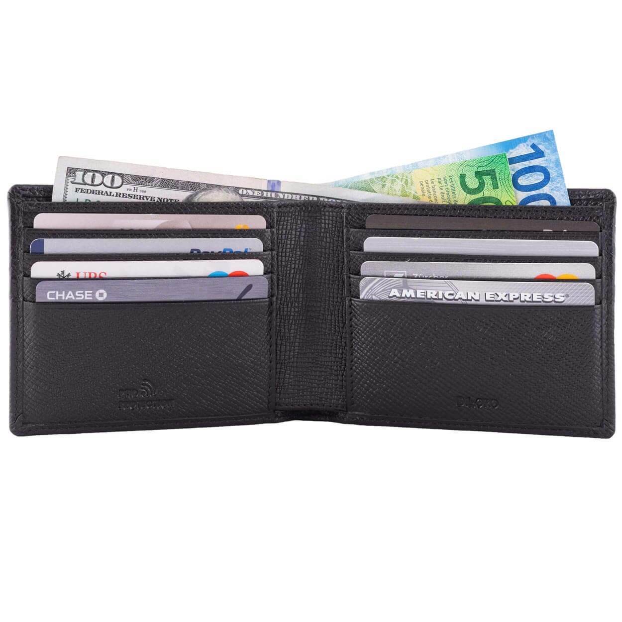 Ultra Slim Mens Leather Credit Card Holder Wallet - DiLoro Leather