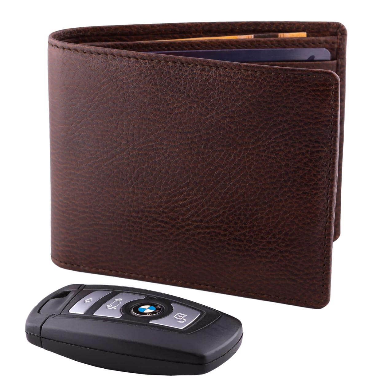 DiLoro Men's Bifold Leather Wallet Gemini Brown - DiLoro ...