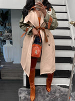 Three Tone Belted Trench