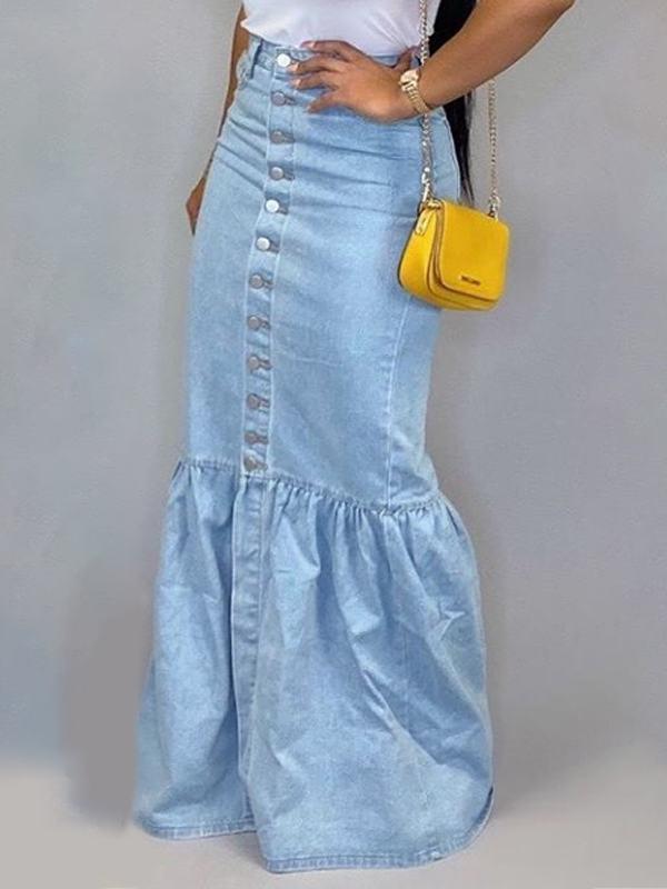 naoho】denim mermaid skirt odmalihnogu.org