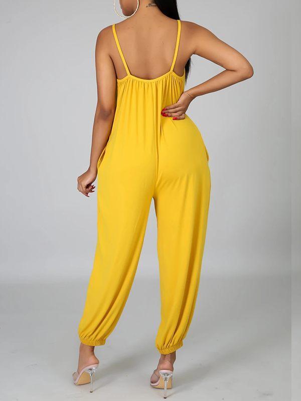 solid cami jumpsuit