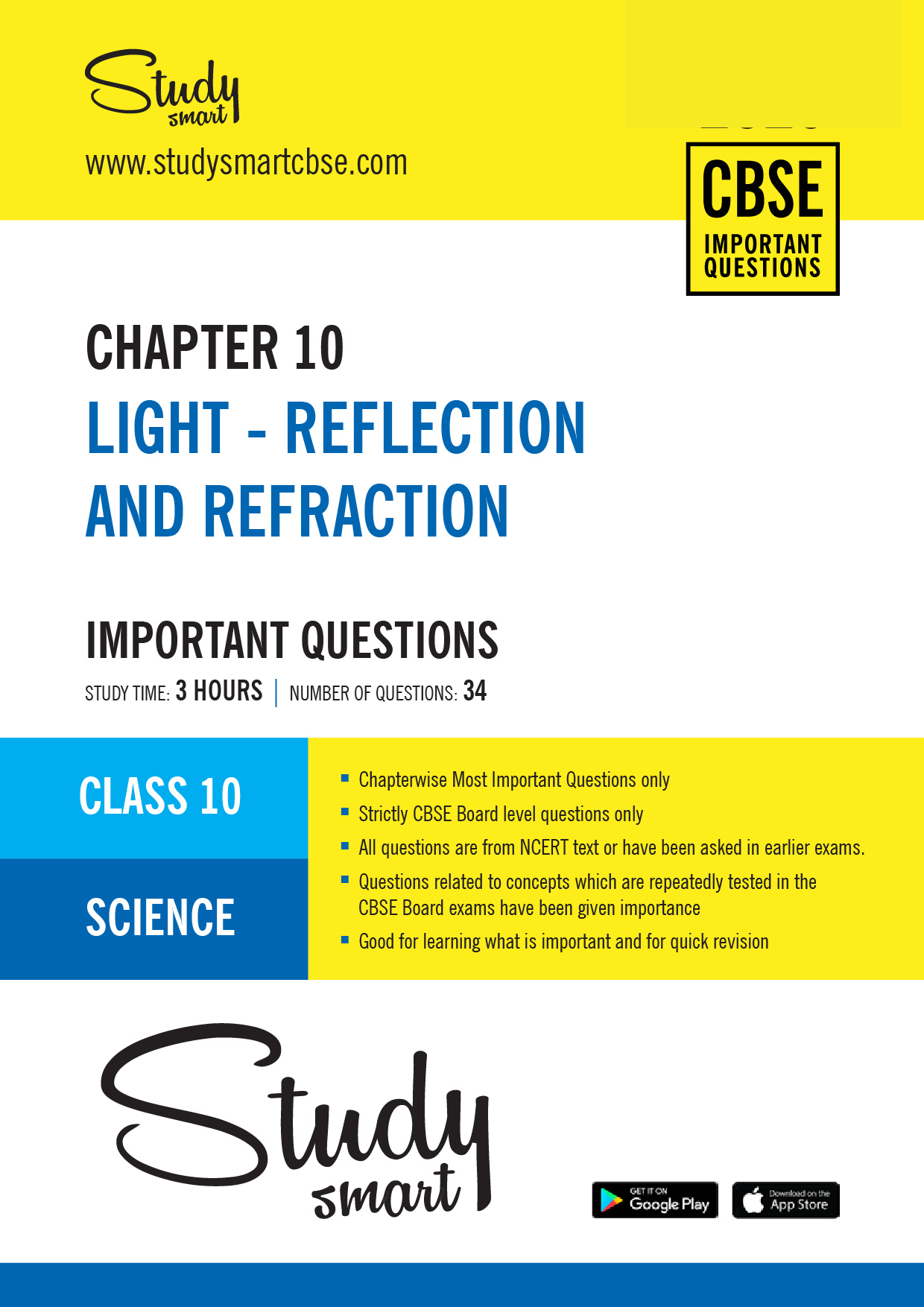 Important Question for Class 10 Science Light Reflection and Refraction