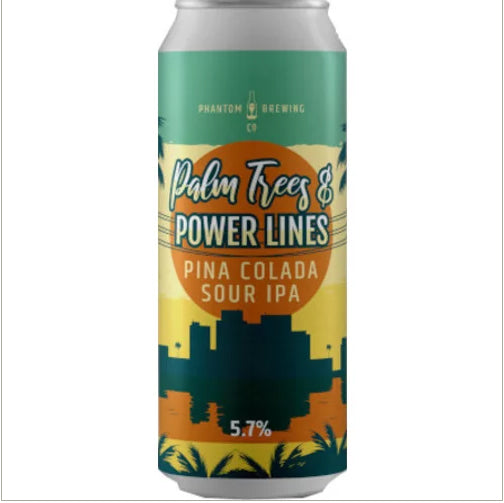 Phantom Brewing - Palm Trees & Power Lines - Pina Colada Sour IPA - 440ml Can - BeerCraft of Bath